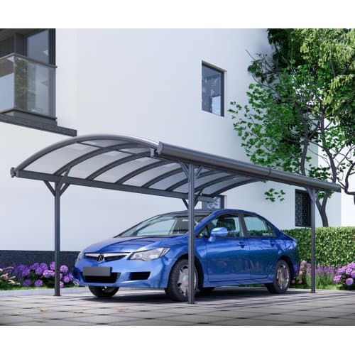 Carport 15 m² | 505 x 303 cm | Singelbilsparkering | Modern & elegant skyddslösning