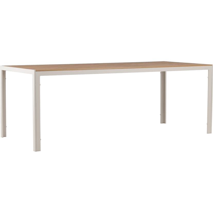 Matbord utomhus 205x90 cm | Beige aintwood & aluminium | Break