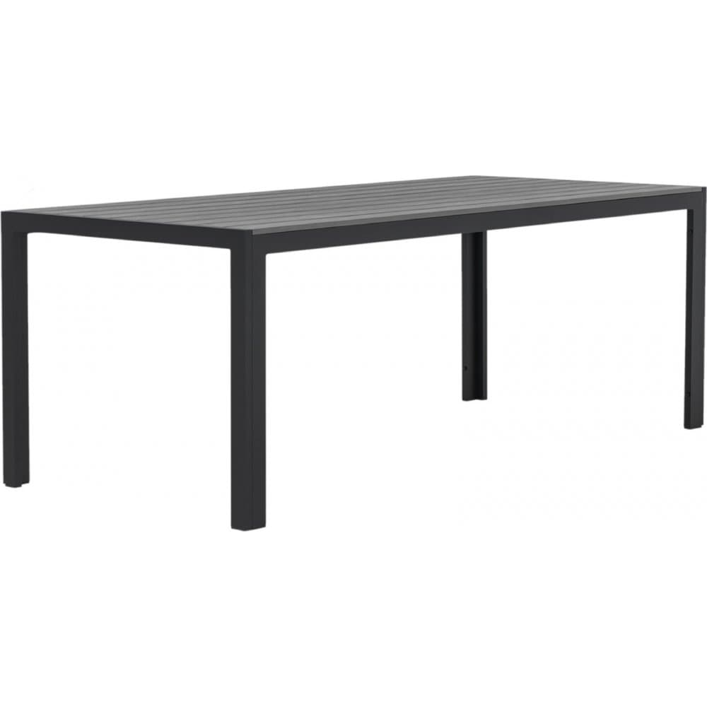 Utebord 205x90 cm i svart aluminium med Noonwood bordsskiva | Las Vegas