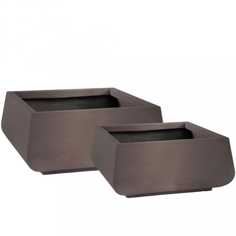 Fiberarmerade utekrukor | 2-pack | Mörkbrun