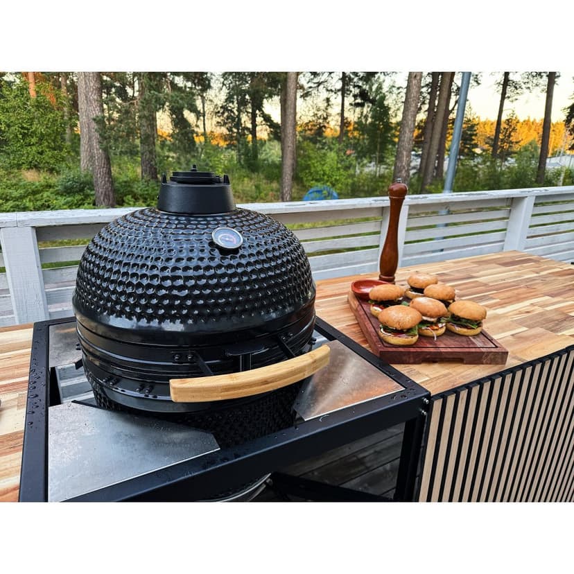 Kamado Grill | Keramisk Grill BBQ | Ø45 cm  | Svart