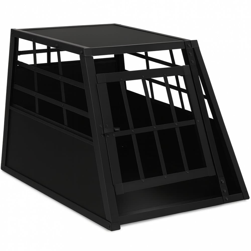 Hundbur för bil | Aluminium och MDF | 54×69×50 cm