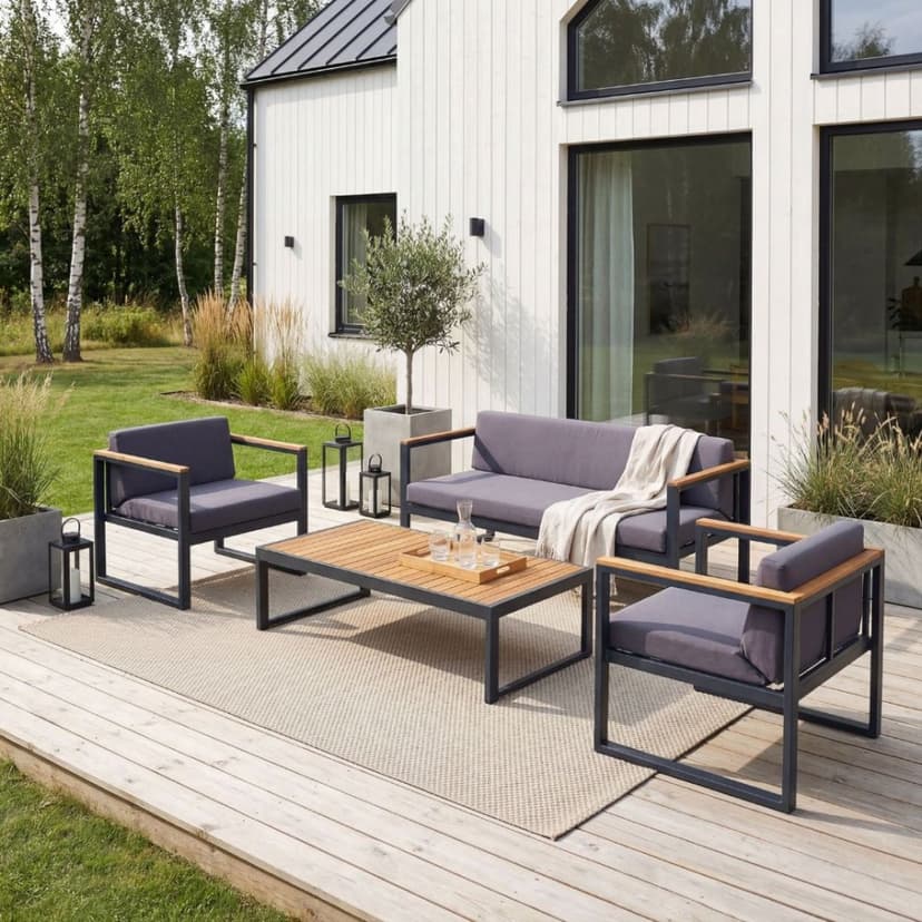 Stilren loungegrupp i Akacia | Lyfco Dalarö