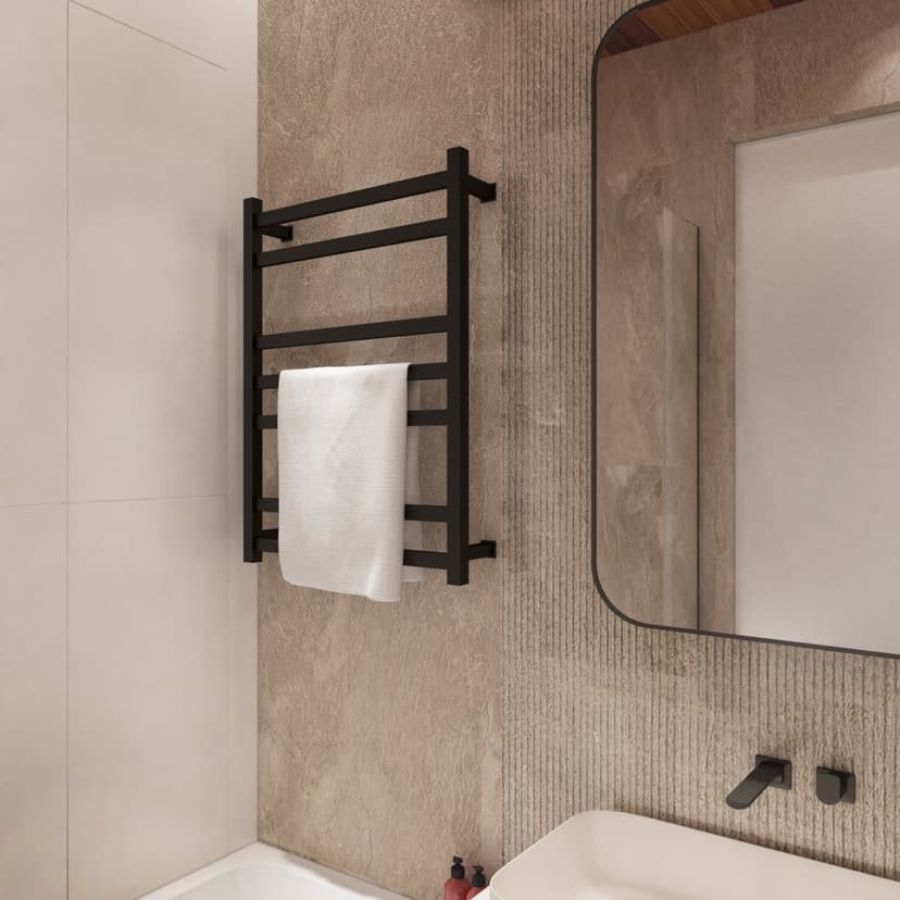 Elektrisk handdukstork 60x82,5x12cm | SC06B | Svart