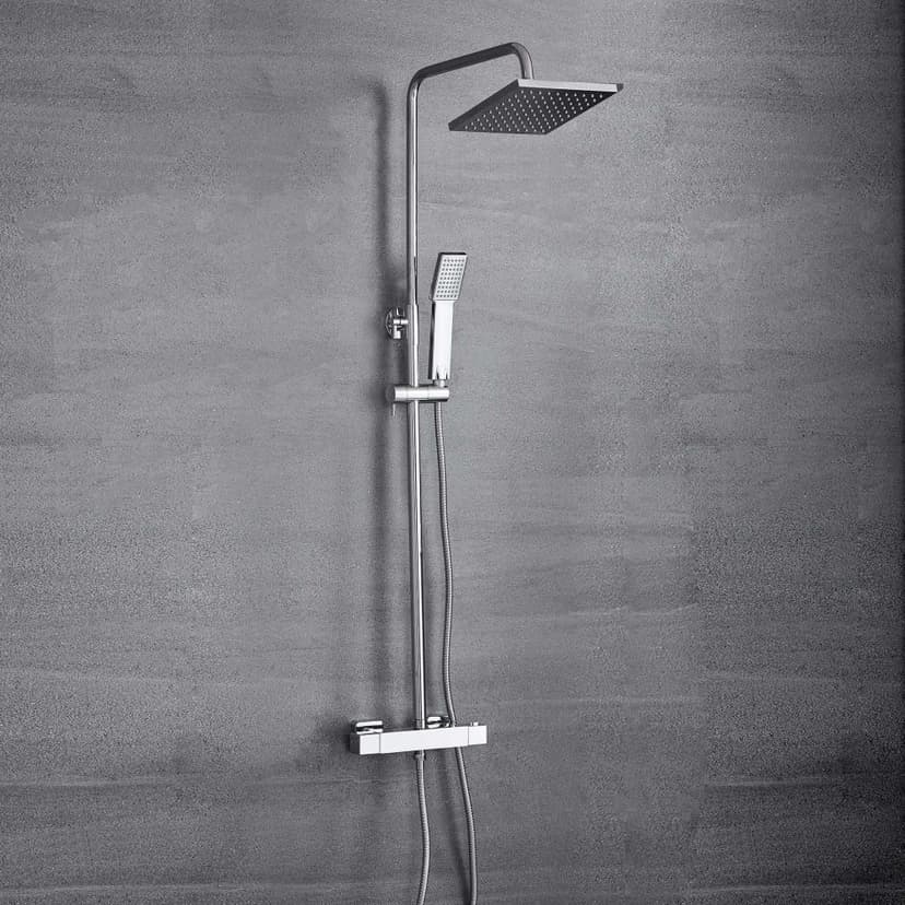Komplett takduschset med handdusch | Högblankt rostfritt stål
