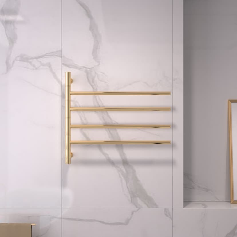 Stor elektrisk handdukstork 63x55x12,5cm | 9007 | Guld