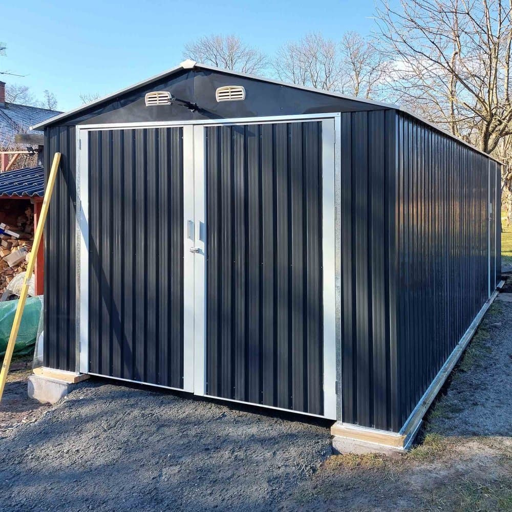 Plåtgarage 18m² | Dubbel dörr | Komplett byggsats