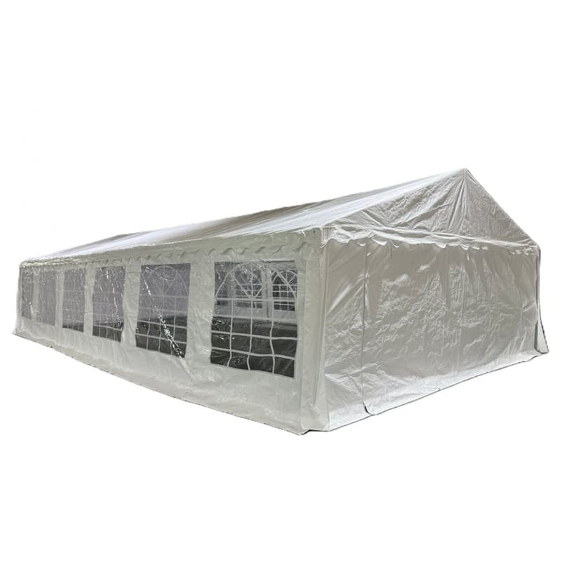 Partytält 6x12 m | Galvaniserad stål ställning | Vit