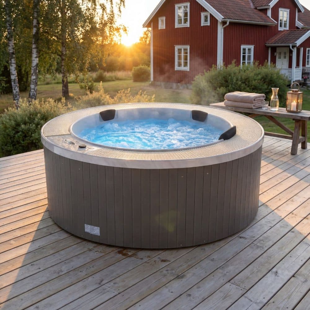 Spabad Galaxy | Ø220cm runt utespa | 21 jets massage | Balboa® styrsystem & Lucite® akryl