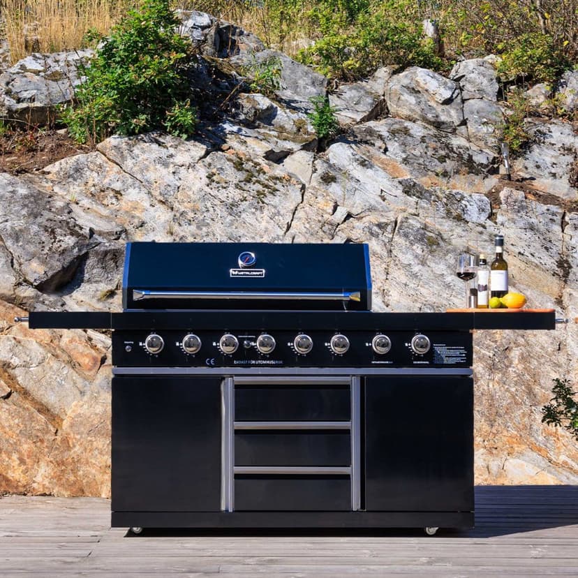 Rostfri gasolgrill/utekök | Varmluftsfunktion | New Orleans Blackline