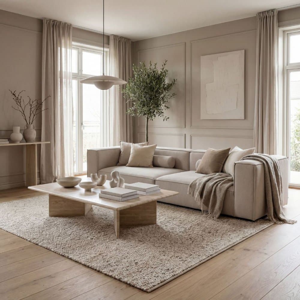 Madison XL Soffa  | Rymlig loungesoffa med exklusiv komfort | Beige