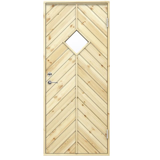 KALLFÖRRÅDSDÖRR 140G 9X20 VÄ FISKBEN 2-GLAS ISOLERGLAS 10* | Beijerbygg Byggmaterial