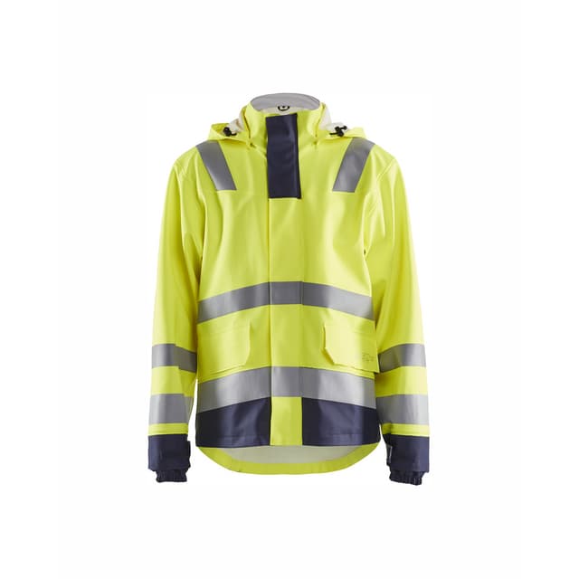 REGNJACKA 4313 2022 FLAMSKYDD LEVEL 2 VARSELGUL/MARINBLÅ M | Beijerbygg Byggmaterial