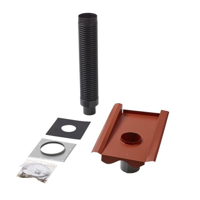 AVLOPPSLUFTARE T11 PLÅT T-RÖD T11 2-KUPIG TEGELRÖD VITTINGE | Beijerbygg Byggmaterial