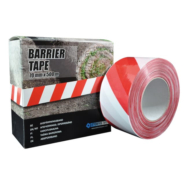 AVSPÄRRNINGSBAND RÖD/VIT N 70MM 500M | Beijerbygg Byggmaterial