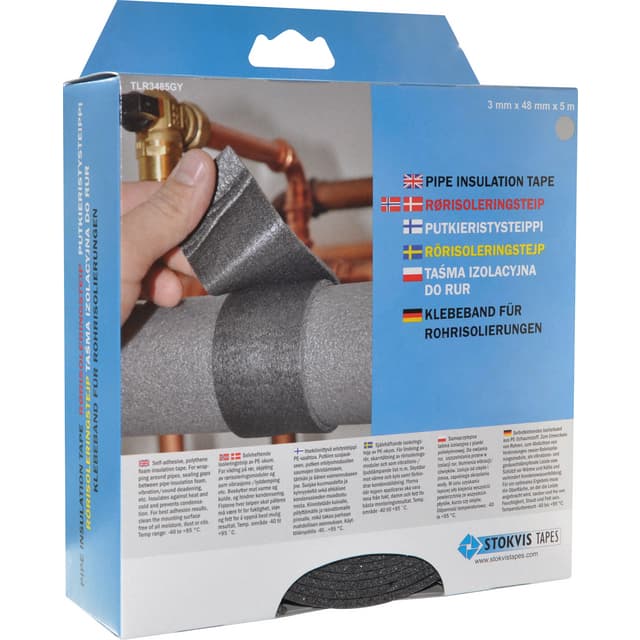 RÖRISOLERINGSTEJP GRÅ 48MMX5M 3MMX48MMX5M | Beijerbygg Byggmaterial