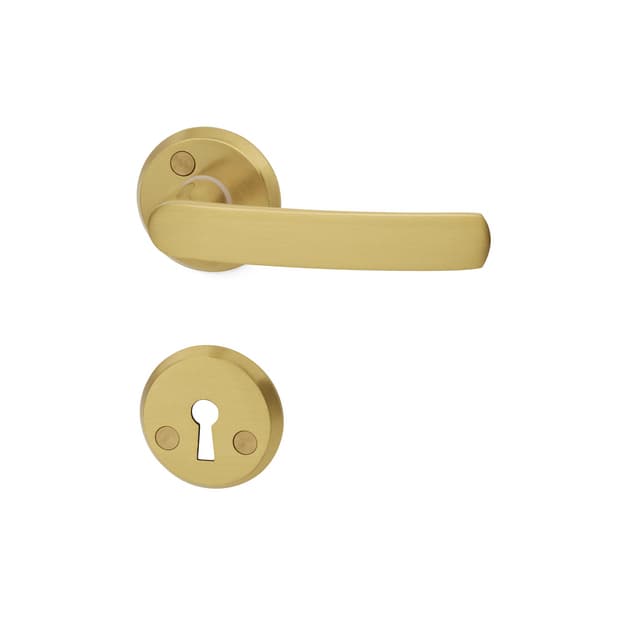 DÖRRHANDTAG A2595-2991 MÄSSING INKL.NYCKELSKYLT | Beijerbygg Byggmaterial