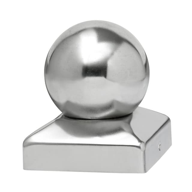 STOLPLOCK JABO MED KULA ROSTFRI 96X96MM | Beijerbygg Byggmaterial