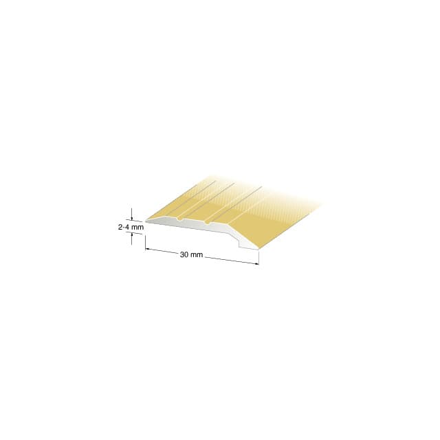 NIVÅLIST 2-4MM GULD 100CM NR6 BR:30MM ALUM  (12) | Beijerbygg Byggmaterial