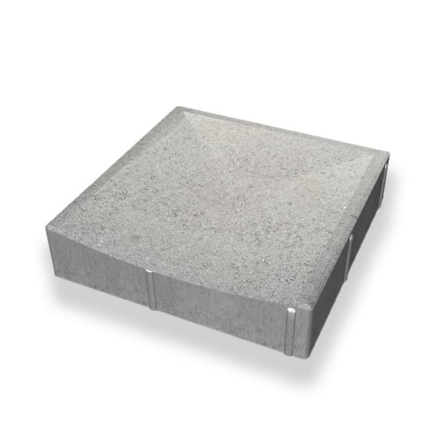 RÄNNDALSPLATTA TYP U GRÅ 350X350X80/65 | Beijerbygg Byggmaterial