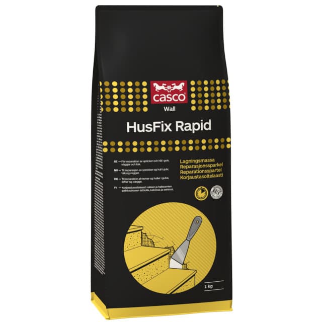 VÄGGSPACKEL HUSFIX RAPID CASCO 1KG | Beijerbygg Byggmaterial