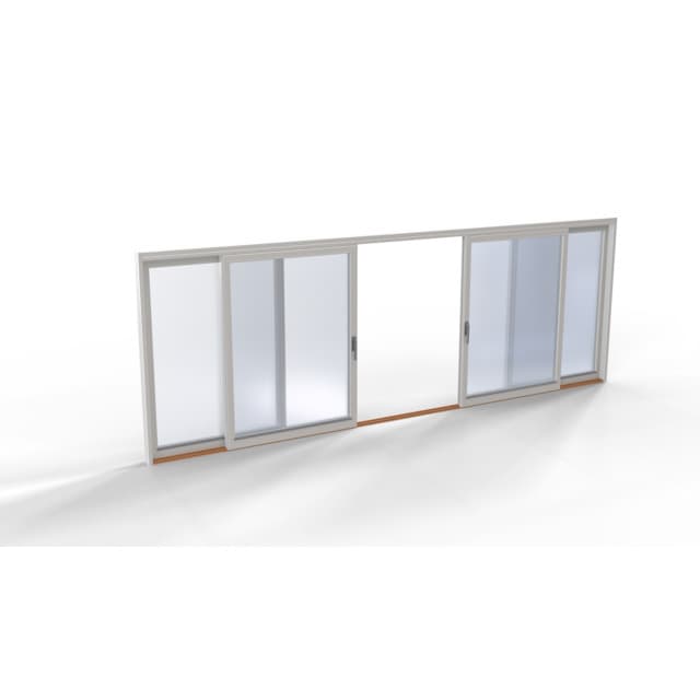 SKJUTDÖRR 4-DEL 39X21 TRÄ RAW PANORAMA VIT/VIT | Beijerbygg Byggmaterial