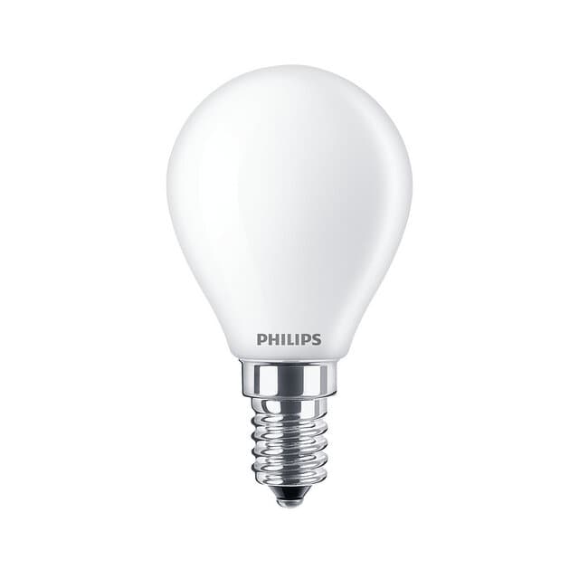 LEDLAMPA PHILIPS CLASSIC 40W KLOT E14 FROSTAD WGD90 P45 SRT | Beijerbygg Byggmaterial