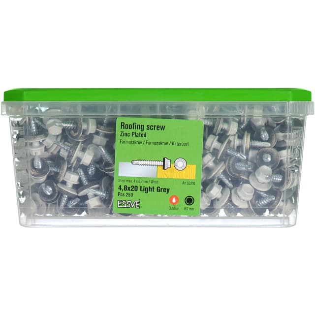 FARMARSKRUV 4,8X20 LGRÅ 250ST                 441302 | Beijerbygg Byggmaterial