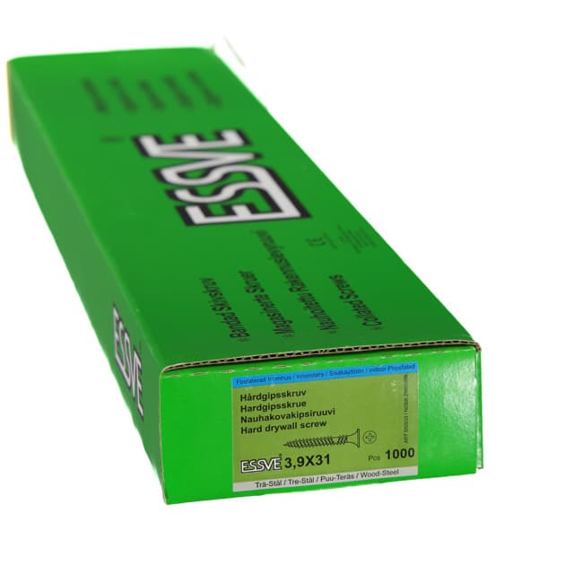 BANDAD HÅRDGIPSSKRUV 3,9X31 1000ST FOSF TRÄ/STÅL | Beijerbygg Byggmaterial