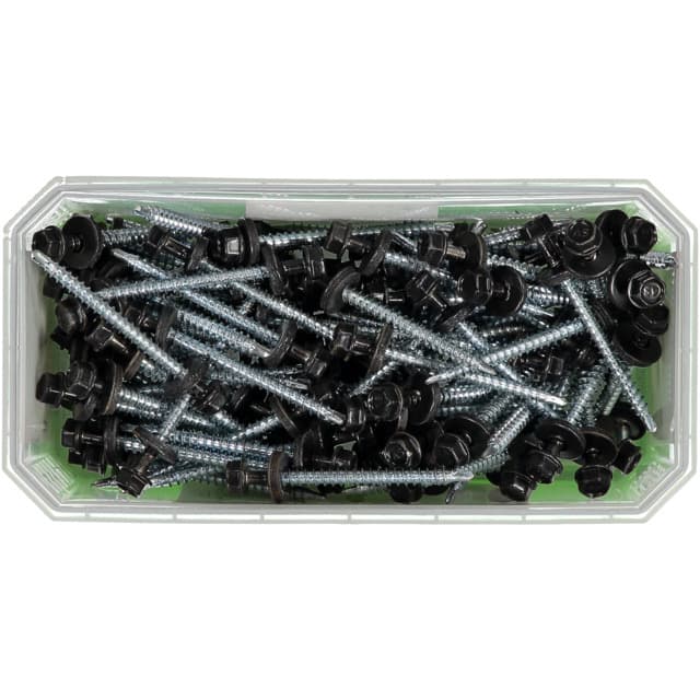 FARMARSKRUV 4,8X60 SV 9011 100ST                 441302 | Beijerbygg Byggmaterial