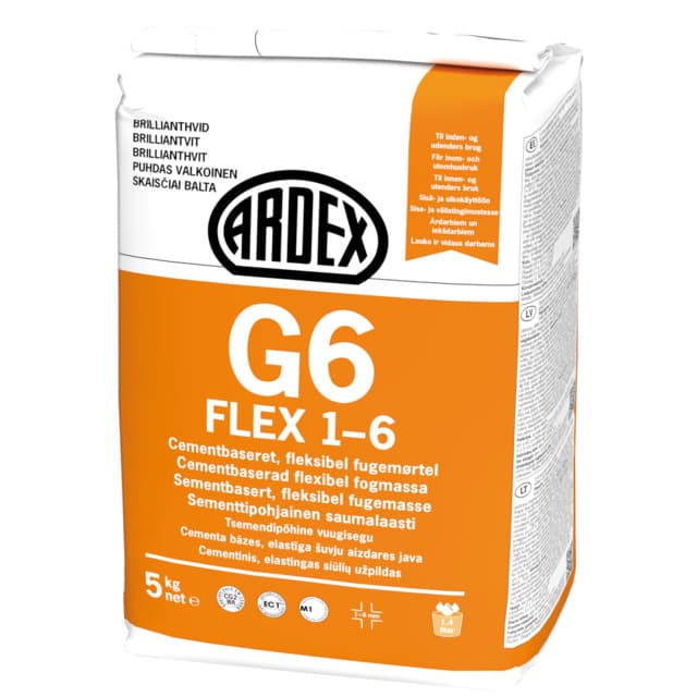 FOG KAKEL G6 FLEX BRILL-VIT 5K ARDEX 1-6MM BRILLIANTVIT | Beijerbygg Byggmaterial