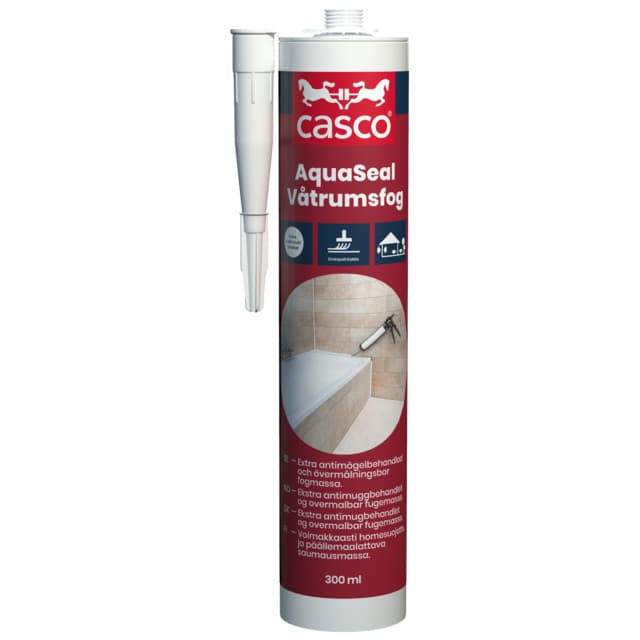 FOGMASSA AQUASEAL CASCO VIT 300ML 480766 | Beijerbygg Byggmaterial