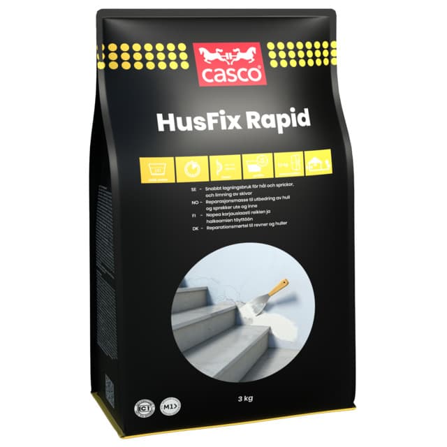 VÄGGSPACKEL HUSFIX RAPID CASCO 3KG | Beijerbygg Byggmaterial