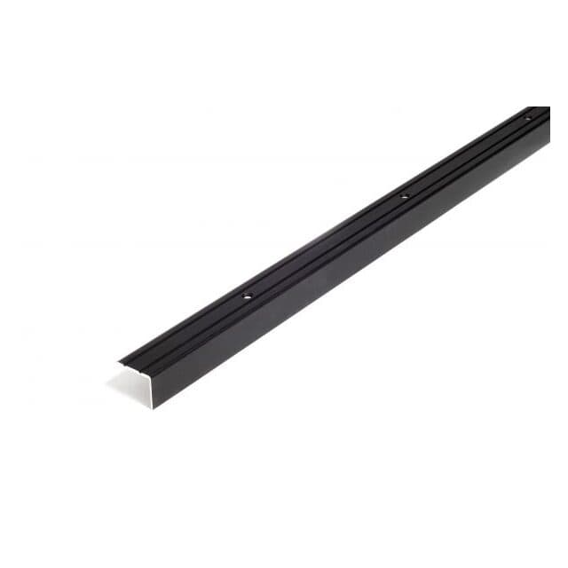 TRAPPKANTLIST 25X20MM SVART 100CM INKLUSIVE SKRUV | Beijerbygg Byggmaterial