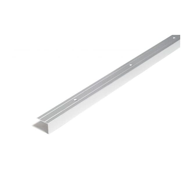 TRAPPKANTLIST 25X20MM SILVER 100CM INKLUSIVE SKRUV | Beijerbygg Byggmaterial