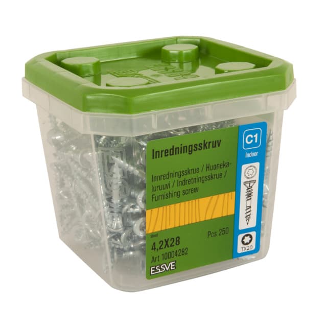 INREDNINGSSKRUV FÖR TRÄ FZB 4,2X28 250ST | Beijerbygg Byggmaterial