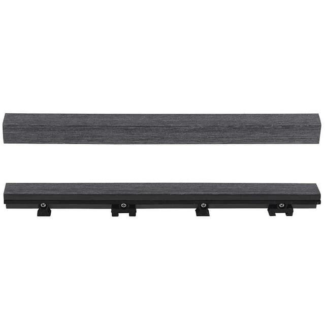 KANTLIST FÖR KOMPOSITTRALL INV HÖRN GRÅ 30X2,5CM 2ST | Beijerbygg Byggmaterial