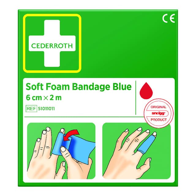 BANDAGE SOFT FOAM BLUE 6CM 2M | Beijerbygg Byggmaterial