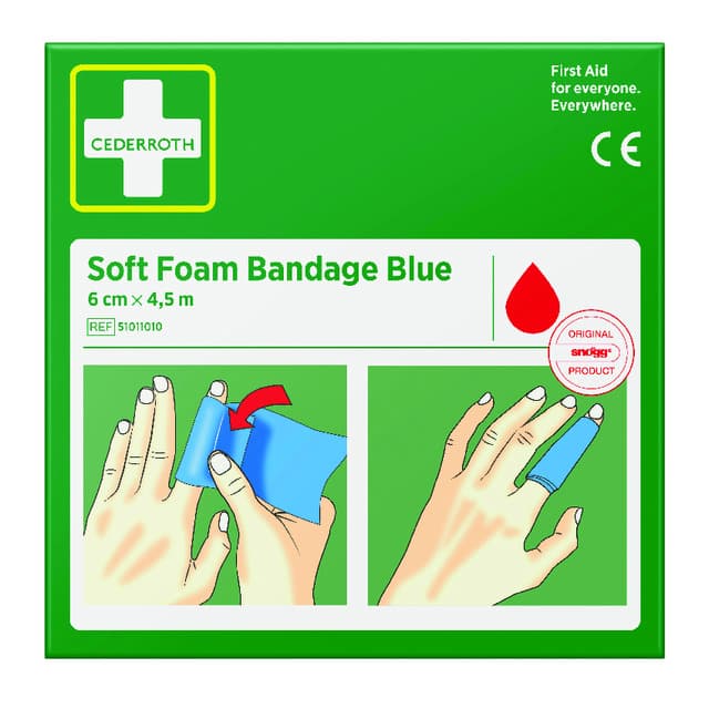 BANDAGE SOFT FOAM BLUE 6CMX4,5M | Beijerbygg Byggmaterial