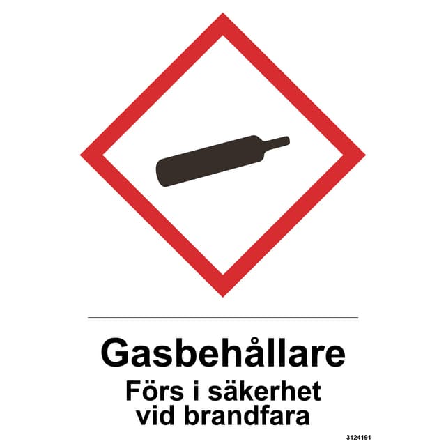 DEKAL UNIGRAPHI GASBEHÅLLAREF I SÄKERHET 105X148MM  3ST | Beijerbygg Byggmaterial