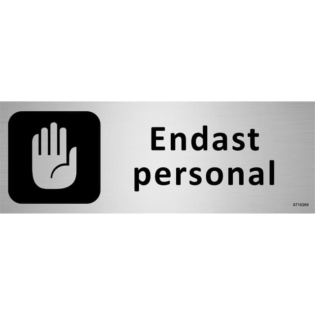 SKYLT UNIGRAPHICS ENDAST PERSONAL ALUMINIUM 225X80MM | Beijerbygg Byggmaterial