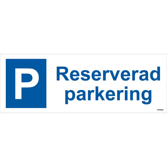 SKYLT UNIGRAPHICS RESERVERAD PARKERING ALUMINIUM 297X105MM | Beijerbygg Byggmaterial