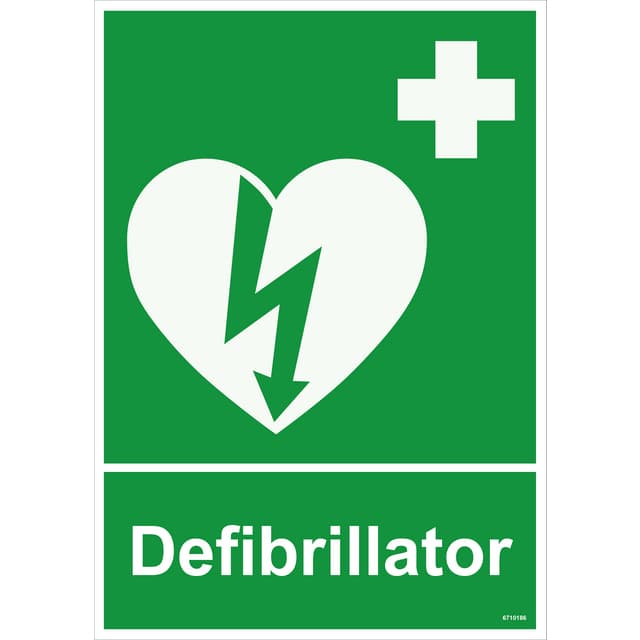 SKYLT UNIGRAPHICS DEFIBRILLATOR PLAST 210X297MM | Beijerbygg Byggmaterial