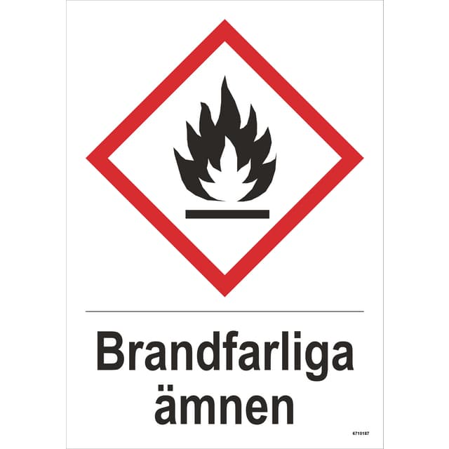 SKYLT UNIGRAPHICS BRANDFARLIGA ÄMNEN PLAST 210X297MM | Beijerbygg Byggmaterial