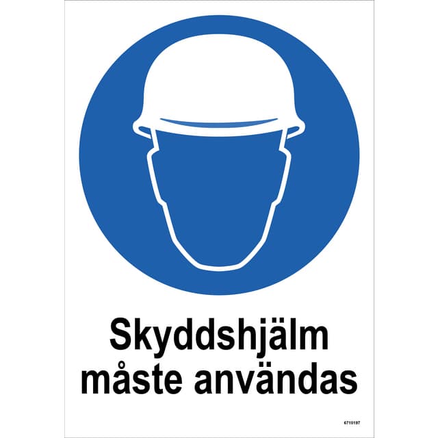 SKYLT UNIGRAPHICS SKYDDSHJÄLMPLAST 210X297MM | Beijerbygg Byggmaterial