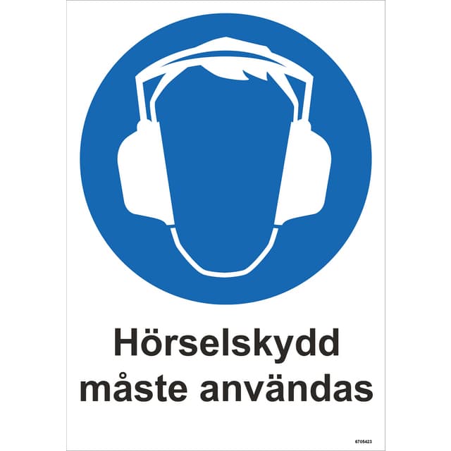 SKYLT UNIGRAPHICS HÖRSELSKYDDPLAST 210X297MM | Beijerbygg Byggmaterial