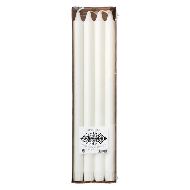 WHITE CANDLES LJUS, 8-PACK VIT | Beijerbygg Byggmaterial