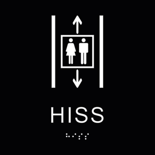 SKYLT UNIGRAPHICS HISS TAKTIL SVART 150X150MM | Beijerbygg Byggmaterial