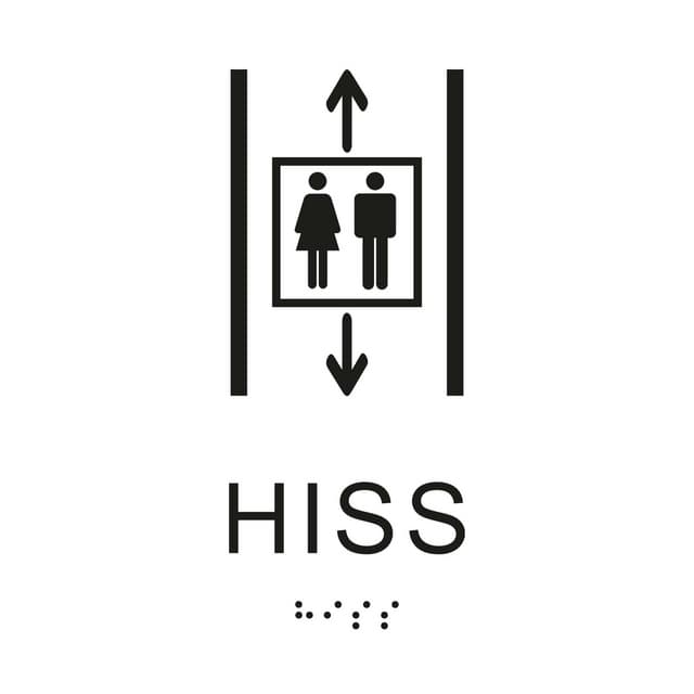 SKYLT UNIGRAPHICS HISS TAKTIL VIT 150X150MM | Beijerbygg Byggmaterial