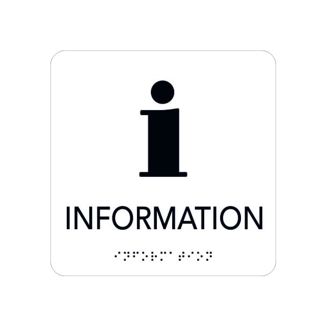 SKYLT UNIGRAPHICS INFORMATION TAKTIL VIT 150X150MM | Beijerbygg Byggmaterial